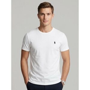 Polo Ralph Lauren Mens White Cotton Short Sleeve Pony Logo T-Shirt Size Small